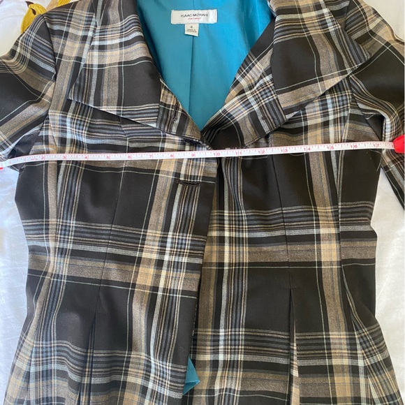 Isaac Mizrahi Plaid Blazer Suit size 4 - Picture 3 of 4